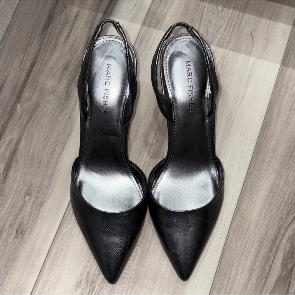 Marc Fisher Black Pointed Toe Heels